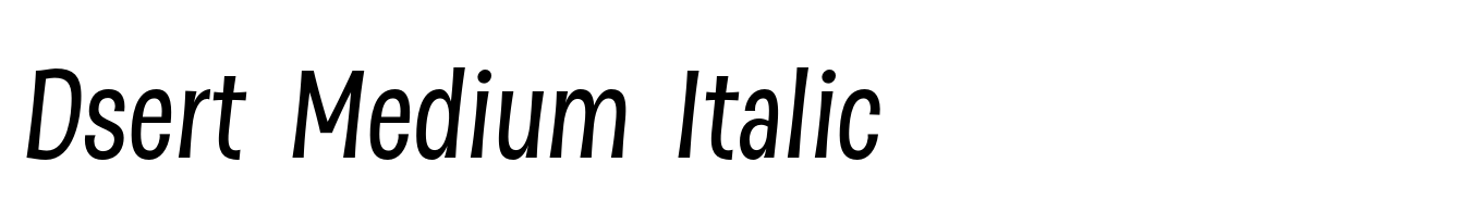 Dsert Medium Italic